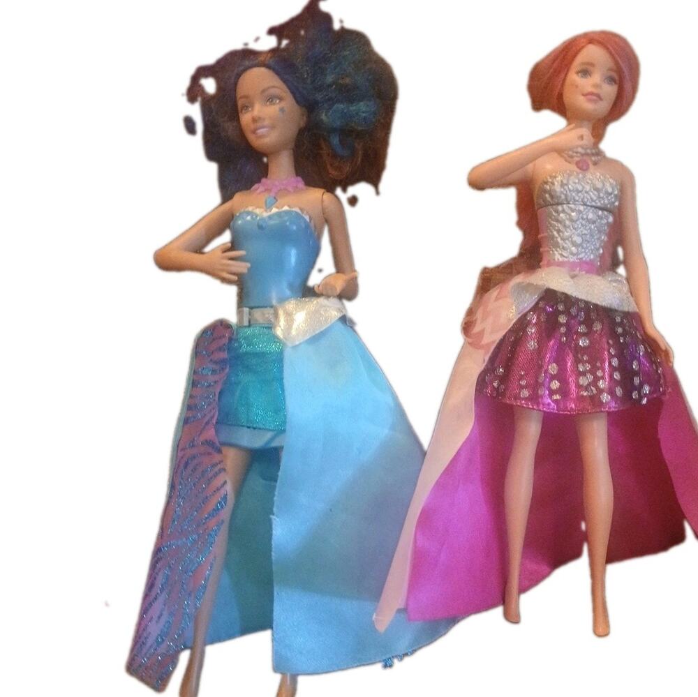 MATTEL BARBIE ROCK N' ROYALS SINGING COURTNEY & ERIKA FASHION DOLLS